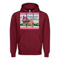 Burgundy happy easter y'all  rabbit Zipper Hoodie - BarkalooDesign