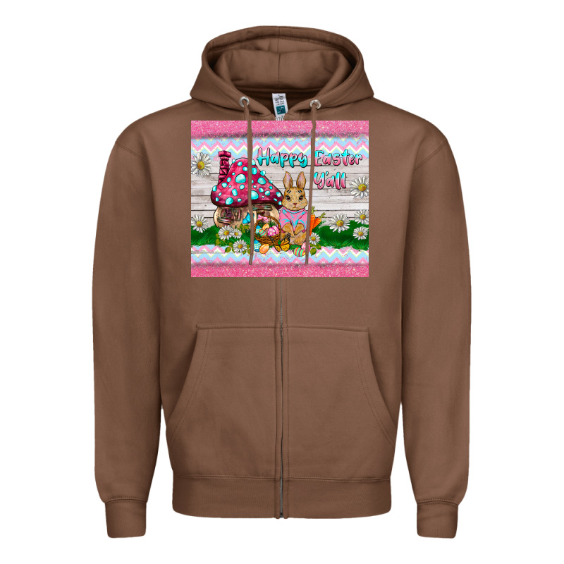 Happy Easter Y'all  Rabbit Zipper Hoodie by BarkalooDesign | Teevron
