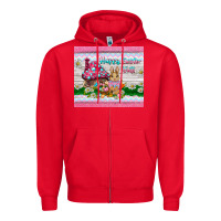 Red happy easter y'all  rabbit Zipper Hoodie - BarkalooDesign