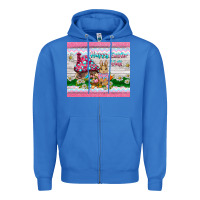 True Royal happy easter y'all  rabbit Zipper Hoodie - BarkalooDesign