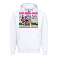 White happy easter y'all  rabbit Zipper Hoodie - BarkalooDesign