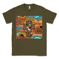 Army Green leopard cross sunflower Classic Tee - JahusDesignShop