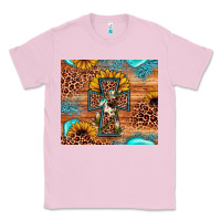 Bubblegum Pink leopard cross sunflower Classic Tee - JahusDesignShop