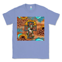 Colony Blue leopard cross sunflower Classic Tee - JahusDesignShop