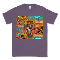 Lavender leopard cross sunflower Classic Tee - JahusDesignShop