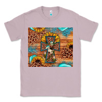 Lilac leopard cross sunflower Classic Tee - JahusDesignShop