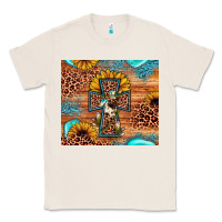 Natural leopard cross sunflower Classic Tee - JahusDesignShop