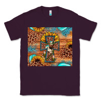 Plum leopard cross sunflower Classic Tee - JahusDesignShop