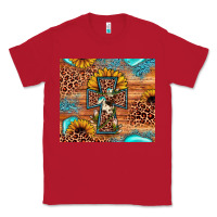 Red leopard cross sunflower Classic Tee - JahusDesignShop