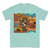 Seafoam leopard cross sunflower Classic Tee - JahusDesignShop