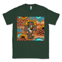 Sports Green leopard cross sunflower Classic Tee - JahusDesignShop