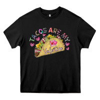Black Tacos Are My Valentine Heavy Core Tee - CowhideDigitalArt