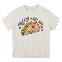 Cream Tacos Are My Valentine Heavy Core Tee - CowhideDigitalArt