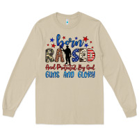 Mushroom born raised and protected by god guns and glory Long Sleeve Tee - JahusDesignShop