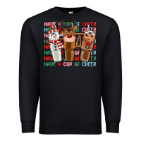 Black have a cup of cheer Premium Sweatshirt - MaliasSmallBusiness