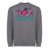 Storm Faith Hope Cure Breast Cancer Awareness Heavyweight Sweatshirt - texasbilliewilder