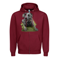 Burgundy Texas Blue Lacy Dog Zipper Hoodie - LillyAllenDesigns