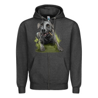Charcoal Heather Texas Blue Lacy Dog Zipper Hoodie - LillyAllenDesigns