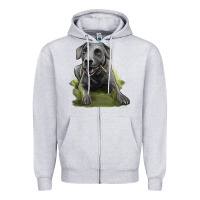 Heather Grey Texas Blue Lacy Dog Zipper Hoodie - LillyAllenDesigns