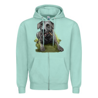 Seafoam Texas Blue Lacy Dog Zipper Hoodie - LillyAllenDesigns