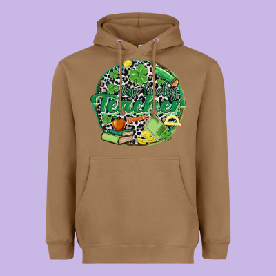 One Lucky Teacher Heavyweight Hoodie Designed By Maliassmallbusiness