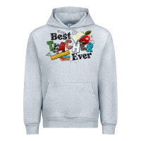 Heather Grey best teacher ever Urban Hoodie - NancyCooperArtShop