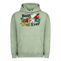 Pigment Oil Green best teacher ever Urban Hoodie - NancyCooperArtShop