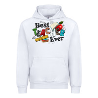 White best teacher ever Urban Hoodie - NancyCooperArtShop