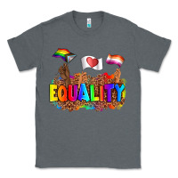Charcoal Heather equality pride flags Classic Tee - AdoDesignShop