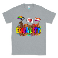 Heather Grey equality pride flags Classic Tee - AdoDesignShop