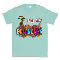 Seafoam equality pride flags Classic Tee - AdoDesignShop