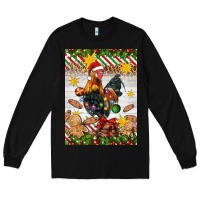 Black Christmas rooster Long Sleeve Tee - Artiststas