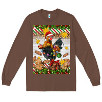 Chestnut Christmas rooster Long Sleeve Tee - Artiststas