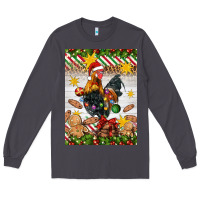 Smoke Christmas rooster Long Sleeve Tee - Artiststas
