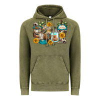Vintage Olive bull skull coffee cups Vintage Hoodie - Zillion Design Studio