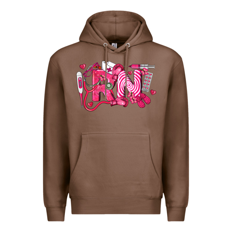 Rn Breast Cancer Registered Nurse Premium Hoodie by LillyAllenDesigns | Teevron