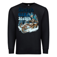 Black sleigh girl sleigh skeleton Premium Sweatshirt - NancyCooperArtShop