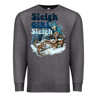 Charcoal Heather sleigh girl sleigh skeleton Premium Sweatshirt - NancyCooperArtShop