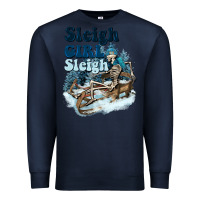 Navy sleigh girl sleigh skeleton Premium Sweatshirt - NancyCooperArtShop