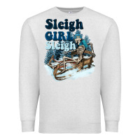 Oatmeal Heather sleigh girl sleigh skeleton Premium Sweatshirt - NancyCooperArtShop