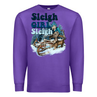 Purple sleigh girl sleigh skeleton Premium Sweatshirt - NancyCooperArtShop