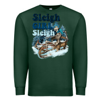 Sports Green sleigh girl sleigh skeleton Premium Sweatshirt - NancyCooperArtShop