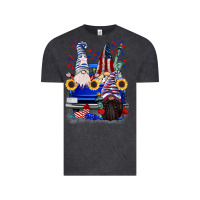 Vintage Black 4th of July gnomes truck Vintage Tee - CowGirlArtShop