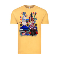 4th Of July Gnomes Truck Vintage Tee | Teevron
