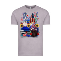 Vintage Zinc 4th of July gnomes truck Vintage Tee - CowGirlArtShop