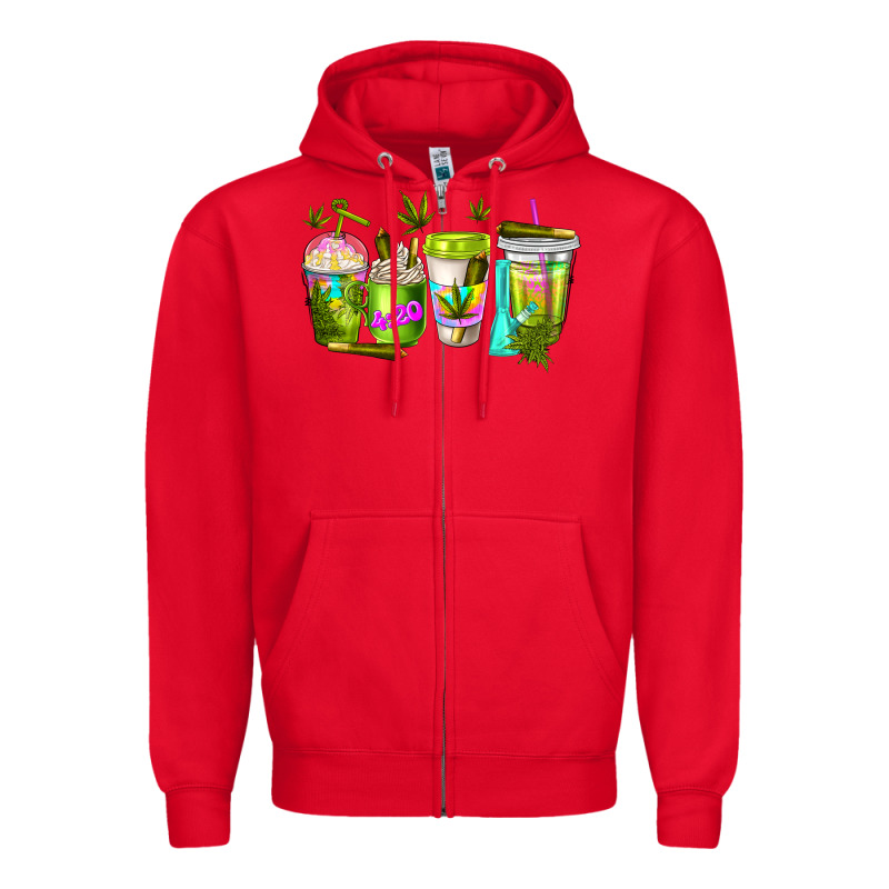 Coffee Cups Zipper Hoodie by NancyCooperArtShop | Teevron