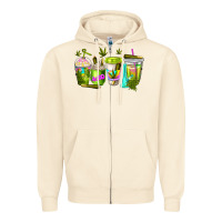 Sandshell coffee cups Zipper Hoodie - NancyCooperArtShop