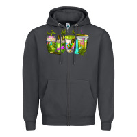 Smoke coffee cups Zipper Hoodie - NancyCooperArtShop