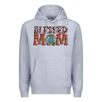 Heather Grey blessed mom christmas Premium Hoodie - AdoDesignShop