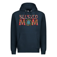 Navy blessed mom christmas Premium Hoodie - AdoDesignShop